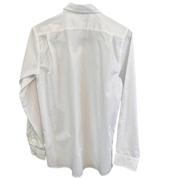 New NORDSTROM Boys White Solid Button Up Dress Shirt Size 18 - Picture 2 of 4